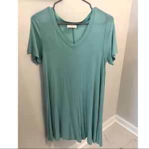 Teal shift dress